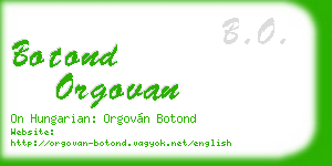 botond orgovan business card
