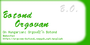 botond orgovan business card